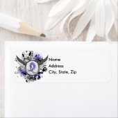 Étiquette Ruban Bleu Léger Et Ailes Cancer De La Prostate (En situation)