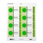 Étiquette Ruban de fleurs vert de chaux par Kenneth Yoncich (Feuille entière)