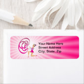 Étiquette Ruban de gymnastique Rythmique Rose (En situation)