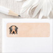 Étiquette Ruban de sensibilisation avec ailes (En situation)