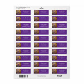 Étiquette Ruban de sensibilisation violet Fibro (Feuille entière)