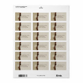 Étiquette Ruban et Burlap Brown (Feuille entière)