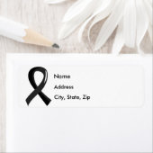 Étiquette Ruban noir mélanome 3 (En situation)