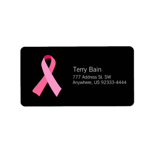 Étiquette Ruban rose (Devant)