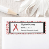 Étiquette Ruban rose standard (En situation)