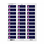 Étiquette Ruban rose unique (Feuille entière)