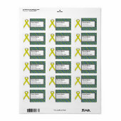 Étiquette Ruban standard jaune par Kenneth Yoncich (Feuille entière)