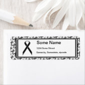 Étiquette Ruban standard noir (En situation)