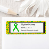 Étiquette Ruban standard vert cime (En situation)