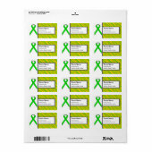 Étiquette Ruban standard vert cime (Feuille entière)