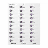 Étiquette Ruban Violet Et Épilepsie Des Ailes (Feuille entière)