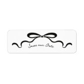 Étiquette Rubans encastrés et bow (Devant)