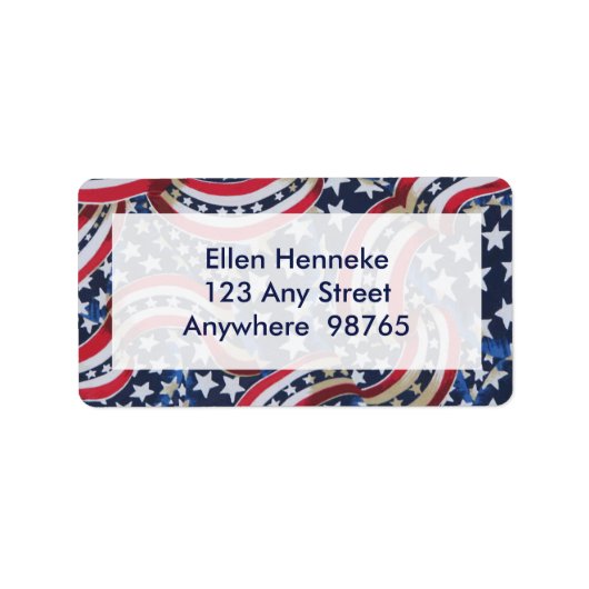 Étiquette Rubans étoilés (Devant)