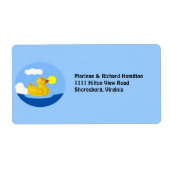 Étiquette Rubber Ducky va nager (Devant)