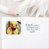 Étiquette Rubber Jaune Ducky a besoin d'un bain ! (En situation)