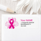 Étiquette Rubrique de sensibilisation au cancer du sein rose (En situation)