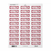 Étiquette Ruby 40th Mariage Anniversary Adresse de retour La (Feuille entière)