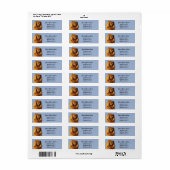 Étiquette Ruby Cavalier King Charles Adresse de retour (Feuille entière)