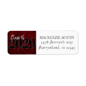 Étiquette Ruby Crimson Rouge | Année d'obtention du diplôme (Devant)