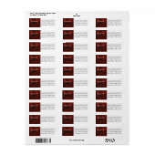 Étiquette Ruby Grad | Red Garnet Crimson Scarlet Party Thème (Feuille entière)