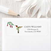 Étiquette Ruby-throated Hummingbird Label (En situation)