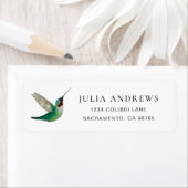 Étiquette Ruby-throated Hummingbird Return Address Label (En situation)