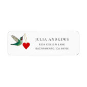 Étiquette Ruby-throated Hummingbird Return Address Label (Devant)