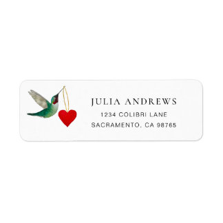 Étiquette Ruby-throated Hummingbird Return Address Label