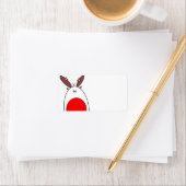 Étiquette Rudolph the Red Nose Reindeer Christmas Address (En situation)