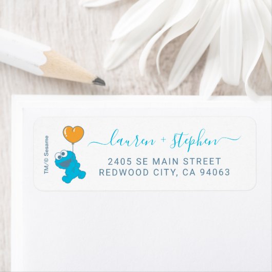 Étiquette Rue Sésame | Baby shower Monster de cookies (En situation)