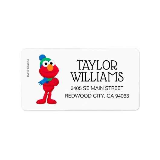 Étiquette Rue Sésame | Winter Elmo (Devant)