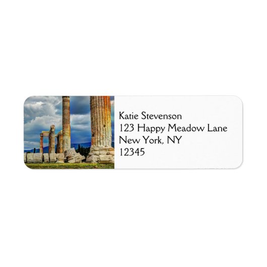 Étiquette Ruines antiques à Athènes Grèce (Devant)