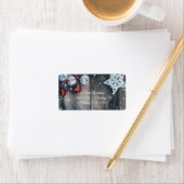 Étiquette Russe Bois Pays Noël Star Bells (En situation)