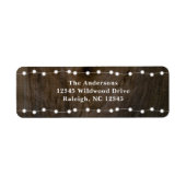 Étiquette Russe Christmas Lights Holiday Card Adresse (Devant)