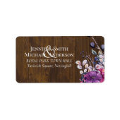 Étiquette Russe Fuchsia Floral Mariage (Devant)