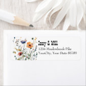 Étiquette Russe Mariage Automne Fleurs sauvages Adresse de r (En situation)