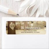 Étiquette Russe Noël Arbre d'hiver Adresse de retour (En situation)