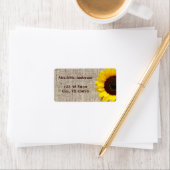 Étiquette Russe Western Pays Burlap Mariage de tournesol (En situation)