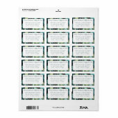 Étiquette Russe Woodland Green Holiday (Feuille entière)