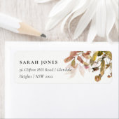 Étiquette Rust Orange Fall Tree Branch Adresse de vol (En situation)