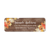 Étiquette Rustic autumn Leaves Pumpkins Bridal Shower Labels (Devant)