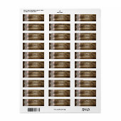 Étiquette Rustic Barn Wood & Lace Mariage Adresse de retour (Feuille entière)