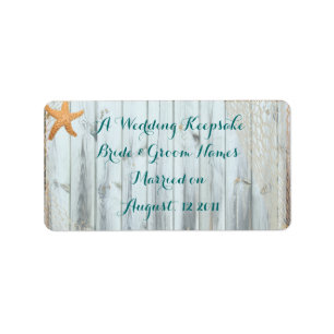 Étiquette Rustic Beach Starfish Mariage Favoriser Lip Balm T