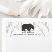 Étiquette Rustic Bear Woods Grange Forêt Mariage Invitation (En situation)