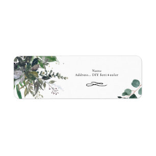 Étiquette Rustic Blue Gum Eucalyptus Adresse de retour