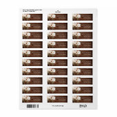 Étiquette Rustic Boho Floral Retour Adresse Mariage (Feuille entière)