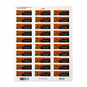 Étiquette Rustic Bride Groom Automne Foliage Mariage Invitat (Feuille entière)