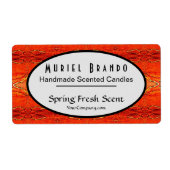 Étiquette Rustic Candle Company Fournitures Candle Jar (Devant)