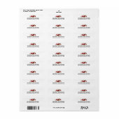 Étiquette Rustic Chic Burgundy Marsala Return Address Label (Feuille entière)