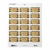 Étiquette Rustic Country Black Sepia Mariage de lèvres Balm (Feuille entière)